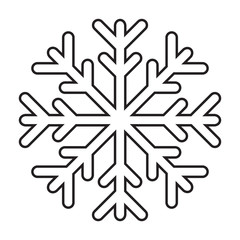 Line icon snowflake. Vector illustration.