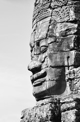 Fototapeta na wymiar Faces of Bayon temple