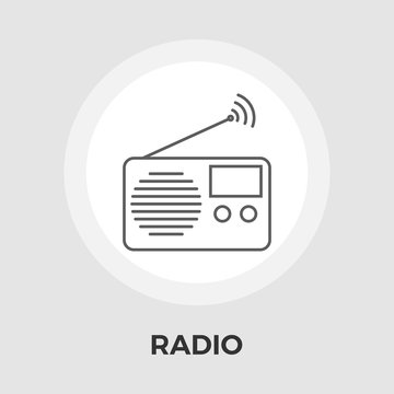 Radio vector flat icon