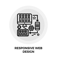 Responsive Web Design Line Icon