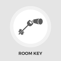 Room Key Line Icon