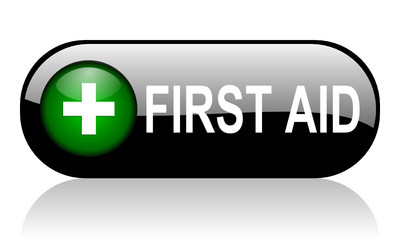 first aid web banner 3d rendering icon