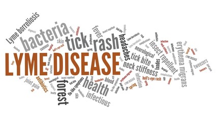 Lyme disease - word cloud concept
