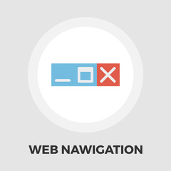 Fototapeta premium Web navigation icon flat