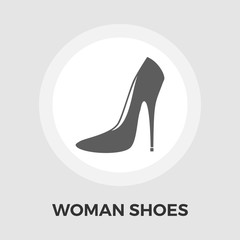 Woman shoes vector flat icon