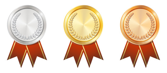 A Gold Silver Bronze badge