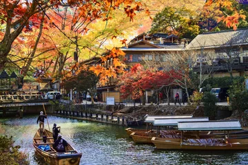Poster afbeelding van herfstseizoen in Arashiyama, Japan © nicholashan