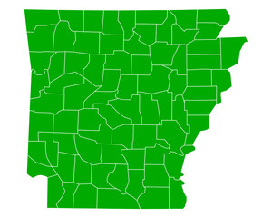 Karte von Arkansas