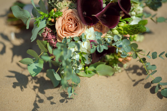 Bride's Bouquet on Sand