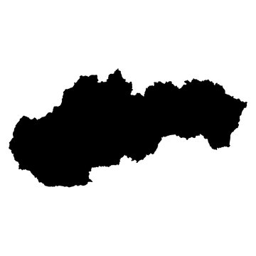 Slovakia black map on white background vector