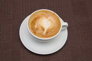 white cup latte coffee beverage