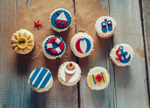 Colorful Summer Cupcakes