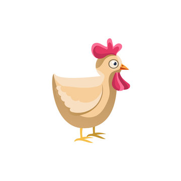 Adult Chicken Simplified Cute Illustration