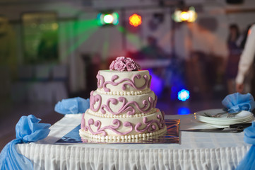 wedding cake on the table