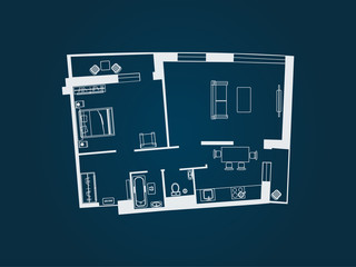 apartment plan top view