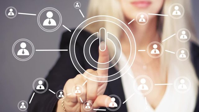 Business button web icon power