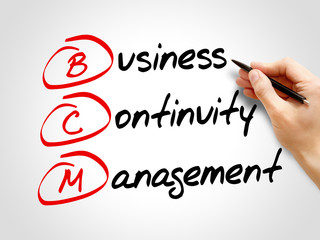 BCM - Business Continuity Management, acronym business concept