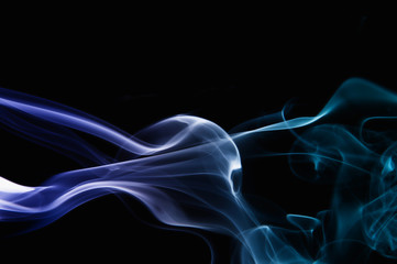 Fototapeta premium Real photographed abstract smoke on black background.