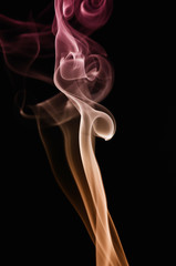 Obraz premium Real photographed abstract smoke on black background.