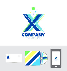 Alphabet letter x logo
