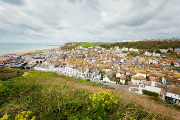 Fototapeta na wymiar Beautiful Hastings cityscape in England