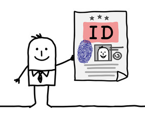 cartoon character - identity card