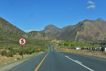 A highway on the Western Cape of South Africa