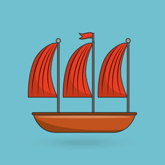 sea flat icon design 