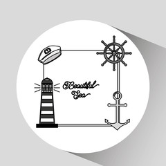 sea flat icon design 