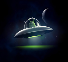 Ufo 3d rendering © efks