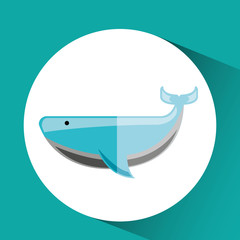sea animal flat icon design 