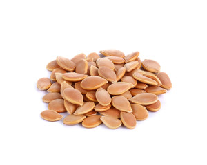 Pumpkin seeds  isolated on a white background.