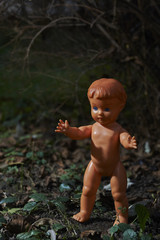 Scary doll. Child abuse. Crime scene. Lost