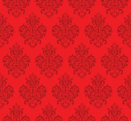 Poster Red Seamless Repeating Vector Pattern. Elegant Design in Baroque Style Background Texture.  © Monkey Business
