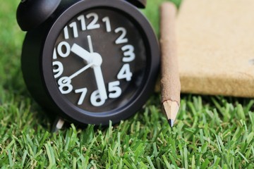 time clock with book