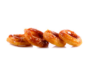 ring-shaped cracknels on white background