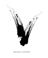 Alfabeto spennellato lettera V