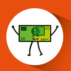 money icon character design 