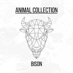 Geometric bison head © aliakseizykau