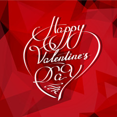 Happy Valentine's Day hand lettering background