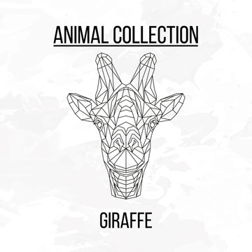 Geometric giraffe head