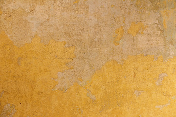 yellow wall on old building