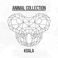 Obraz premium Geometric koala head