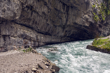 rapid mountain river in Abkhazia