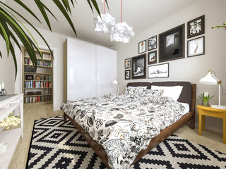 bright Scandinavian bedroom