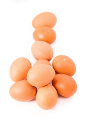 eggs isolated on white background