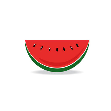 Watermelon Icon - Isolated On White Background - Vector Illustration, Graphic Design