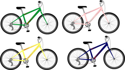 Kolorowe rowery - obrazy, fototapety, plakaty