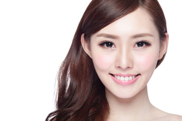 Fototapeta premium Beauty woman with charming smile