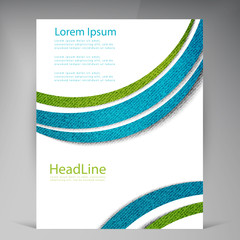 Naklejka premium Vector Beautiful Green Flyer. 